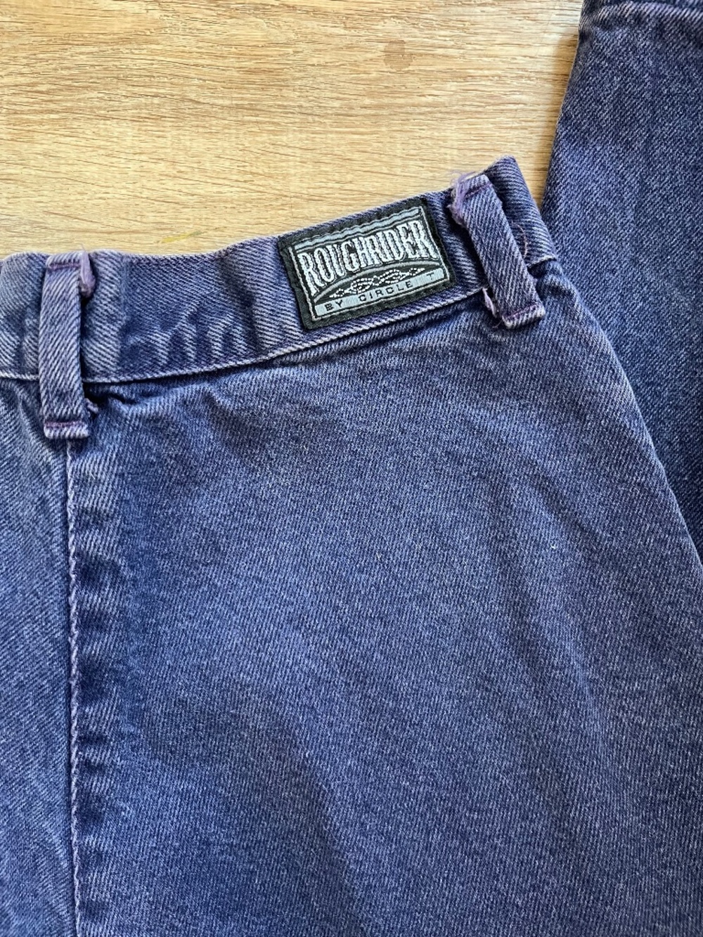 Vintage Rough Rider Bareback Western V-yoke waistband purple acid wash Jeans